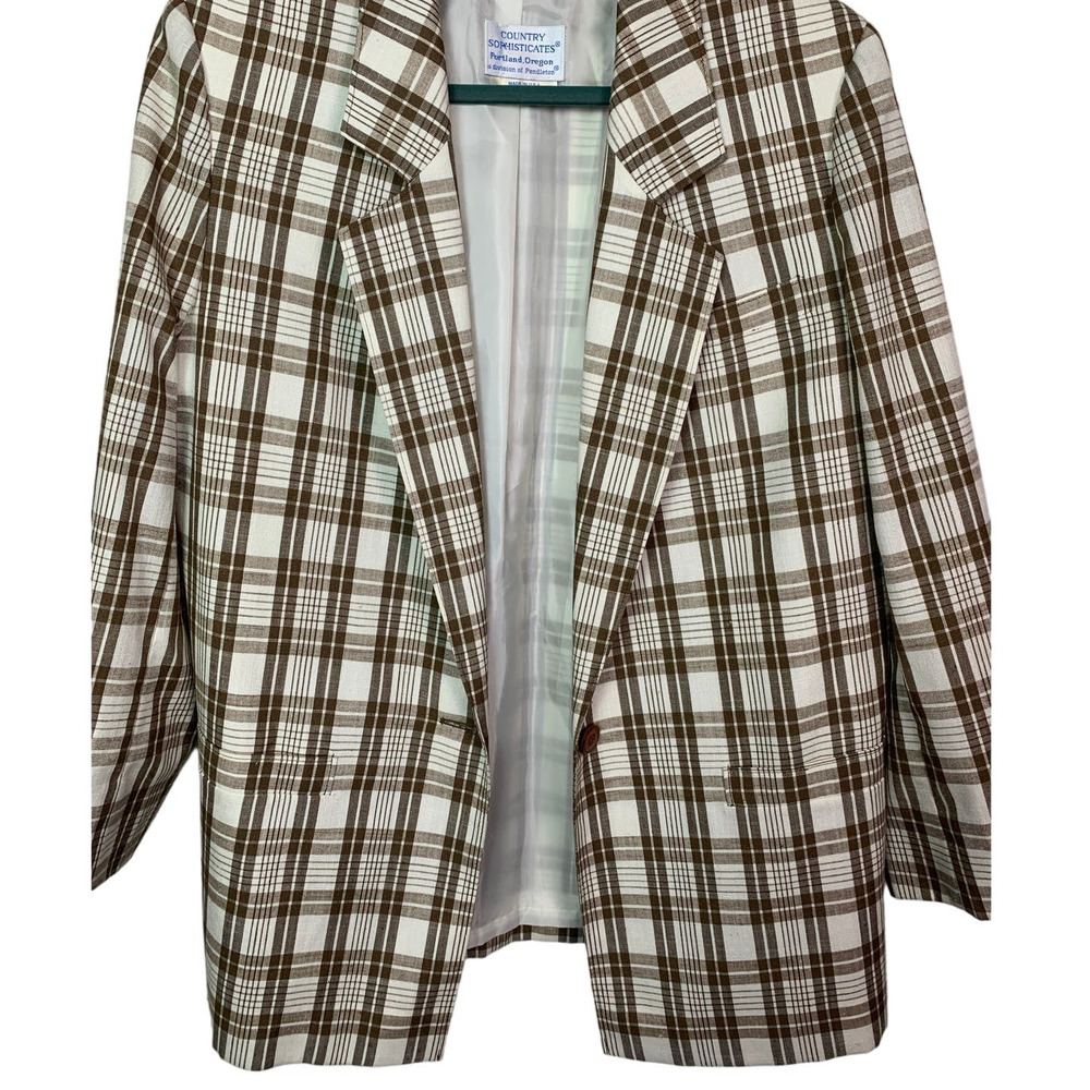 Pendleton Plade Oversized Blazer Jacket, Size 16 - image 5